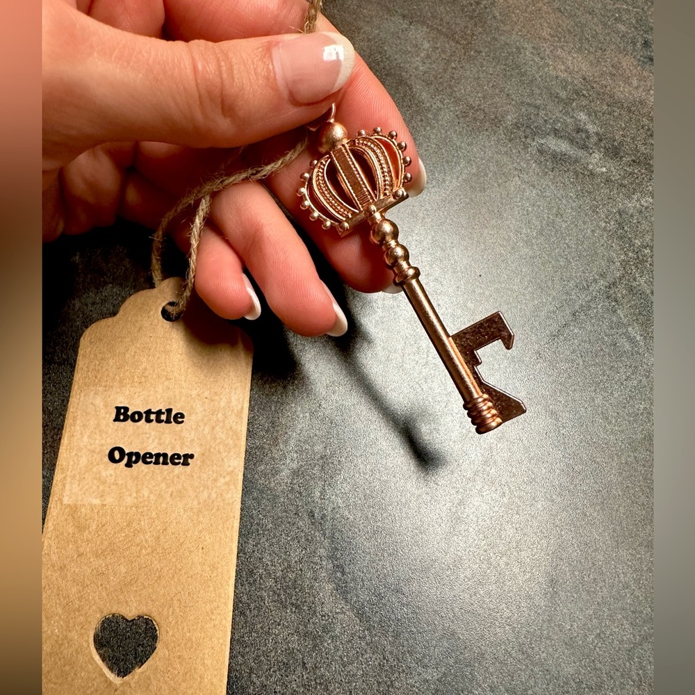 New Princess queen rose gold bottle opener wine keychain gift